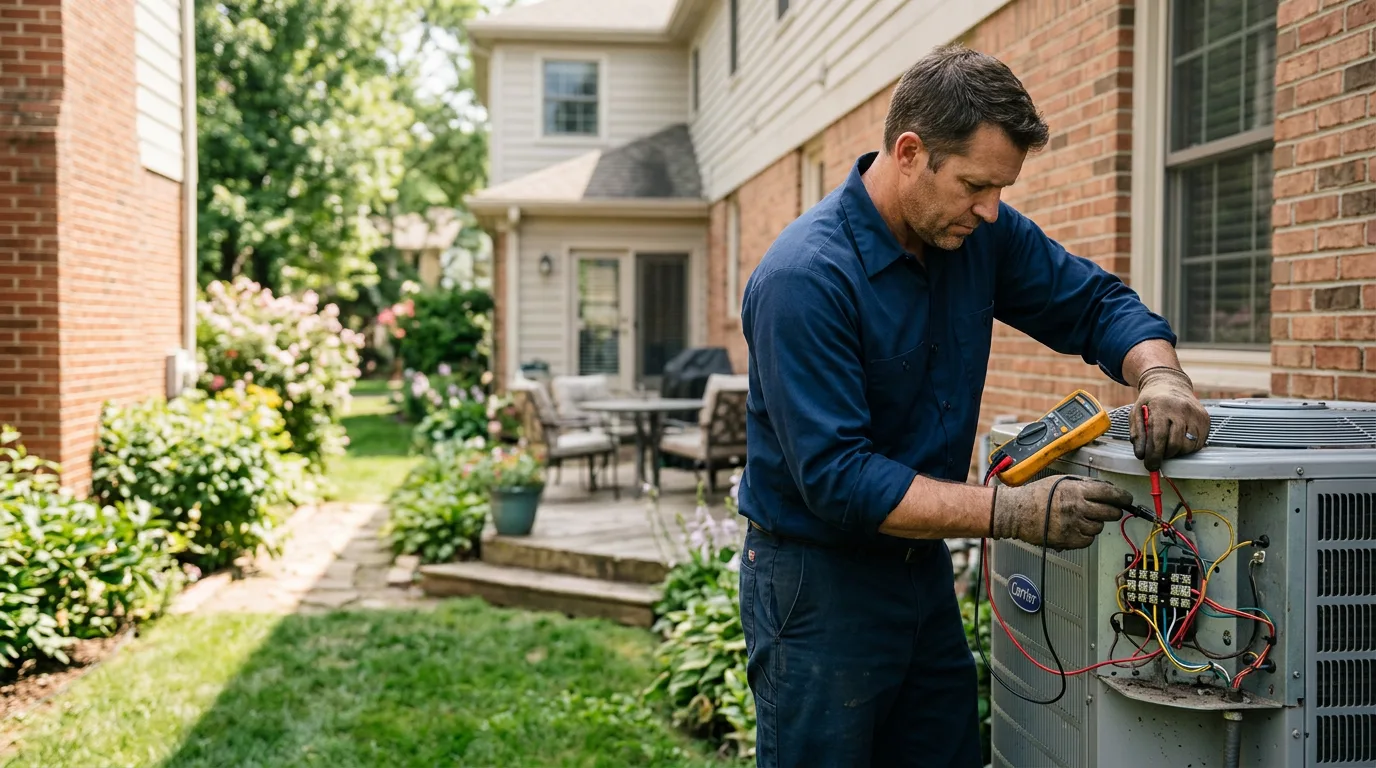 HVAC technician working near Saint David, IL